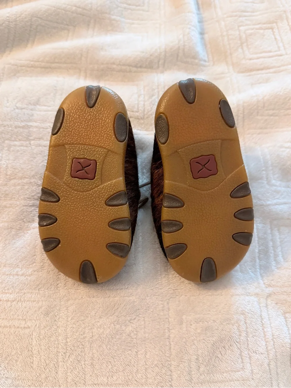 Twisted X Unisex Infants' Chukka Brindle Driving Moccasin Shoes size 5 leather
